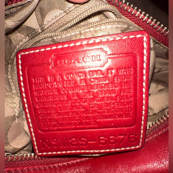 Coach Red Leather Hobo Bag and Wristlet - Picture 6 of 12